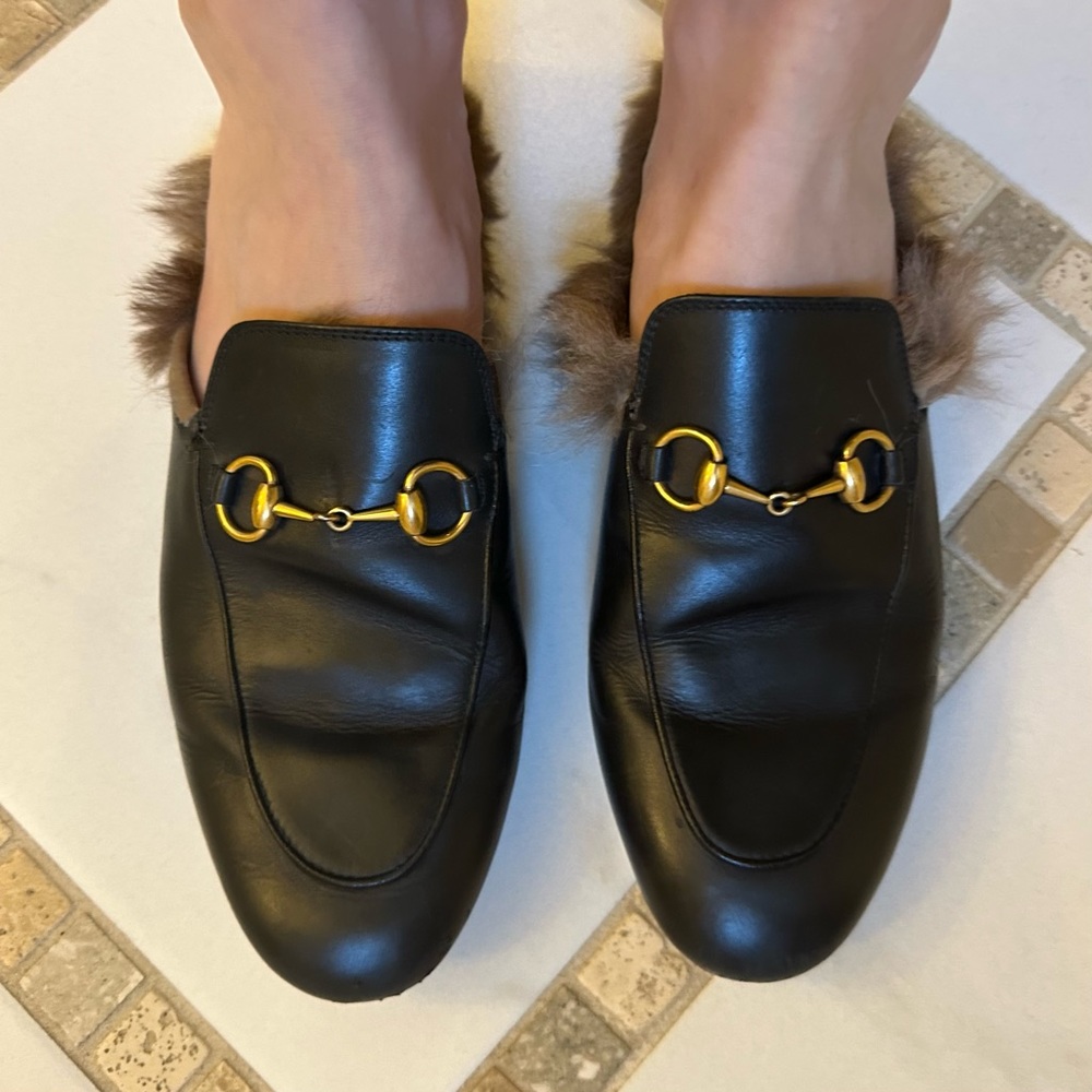 Gucci Princetown Fur Lined Loafers